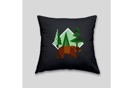 Brown bear cushion